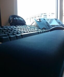 Glorious Gaming Wrist Pad/Rest - Full Standard Size - Black - Mechanical Keyboards, Stitched Edges, Ergonomic | 17.5x4 inches | 25mm/1in Thick (GWR-100) Full Size (Standard) 44 7104IindyQL