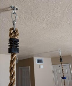 Squirrel Products Climbing Rope with Disc Swing - Active Outdoor Playset Equipment - Blue 20 7105gtaujcL