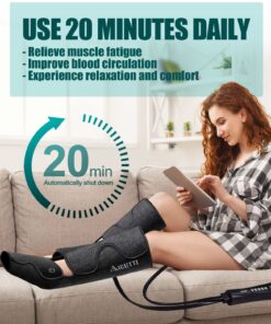 AICUTTI Foot and Leg Massager, Gifts for Women, Men, Mom, Dad, Christmas, Fathers Mothers Day, Air Compression Massager with Heat for Thighs, Calves, Knee, Feet, Edema, Swelling and Varicose Veins 35 71069FFkOOL