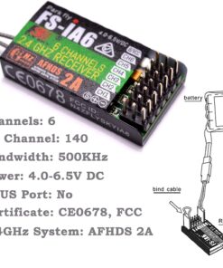 GoolRC Flysky FS-i6 AFHDS 2A 2.4GHz 6CH Radio System Transmitter for RC Helicopter Glider with FS-iA6 Receiver Mode 2 22 7106C2KVUL