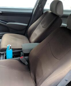 FH Group Car Seat Covers Full Set Cloth - Universal Fit Automotive Seat Covers, Low Back Front Seat Covers, Solid Back Seat Cover, Washable Car Seat Cover For SUV, Sedan And Van Black BLACK Seat Covers 57 71078UXcOL