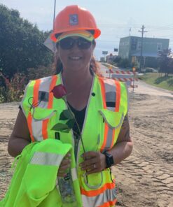 Radians SV55 Class 2 Heavy Woven Two Tone Engineer Vest with Padded Neck to Support Extra Weight in Cargo Pockets X-Large Green 33 7107LMDGZL