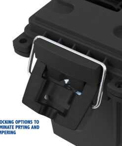 Sheffield 12629 Field Box, Ammo Storage Can and Water Resistant Ammo Can, Bullet Case Designed for Pistol, Rifle, or Shotgun Ammo Storage, Stackable and Lockable Ammo Box, Made in The USA, Black 41 7107s7u6 dL