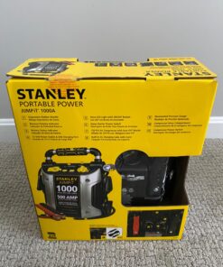 STANLEY J5C09 Portable Power Station Jump Starter 1000 Peak Amp Battery Booster, 120 PSI Air Compressor, USB Port, Battery Clamps 1,000 Peak Amps 61 7108IHN09UL