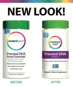Alternative view of Rainbow Light Prenatal Vitamin, Omega-3 Fatty Acids & Prenatal DHA, Multivitamin for Women, Gluten Free, Promotes Baby's Brain Development & Eye Health, Easy To Digest, 60 Softgels 60 Count (Pack of 1)