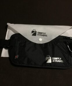 Simply4Travel Travel Money Belt with RFID Blocking, Premium Slim Fanny Pack and Waist Stash for Everyday Use! Black 74 7109IOrptUL