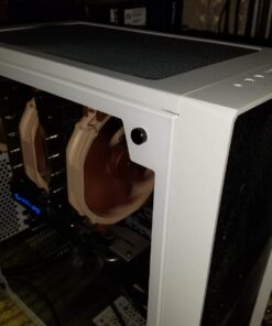 Fractal Design Meshify C - Compact Mid Tower Computer Case - Airflow/Cooling - 2X Fans Included - PSU Shroud - Modular Interior - Water-Cooling Ready - USB3.0 - Tempered Glass Side Panel - White TG 85 7109ucffvL