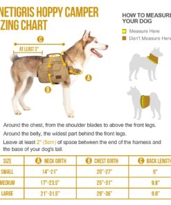 OneTigris Dog Pack Hound Travel Camping Hiking Backpack Saddle Bag Rucksack for Medium & Large Dog (Brown, Large) 11.4"L x 8.7"W x 2.4"H Brown 32 710A bCP4xL