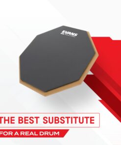 Alternative view of Evans RealFeel - Drum Practice Pad - Drum Pad - Drummer Practice Pad - Gum Rubber & Neoprene, 2 Sided, 6 Inch,Grey 2-Sided