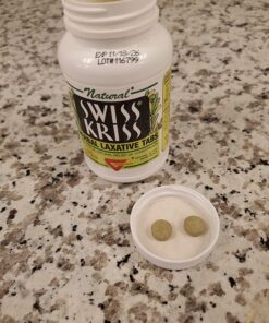 Swiss Kriss Herbal Laxative Tablets, Gentle & Natural Laxatives for Constipation Relief for Adults & Children Over Age 6, Works in 6-12 Hours, Senna Laxative, 250 Tablets Total 250 Count (Pack of 1) 27 710AuVcylNL