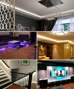 Alternative view of DAYBETTER Waterproof Led Strip Lights Kit 16.4ft RGB Color Changing Led Lights with Remote Controller for Bedroom Party Home Kicthen Room Decoration for Indoor Outdoor Use 16.4 ft