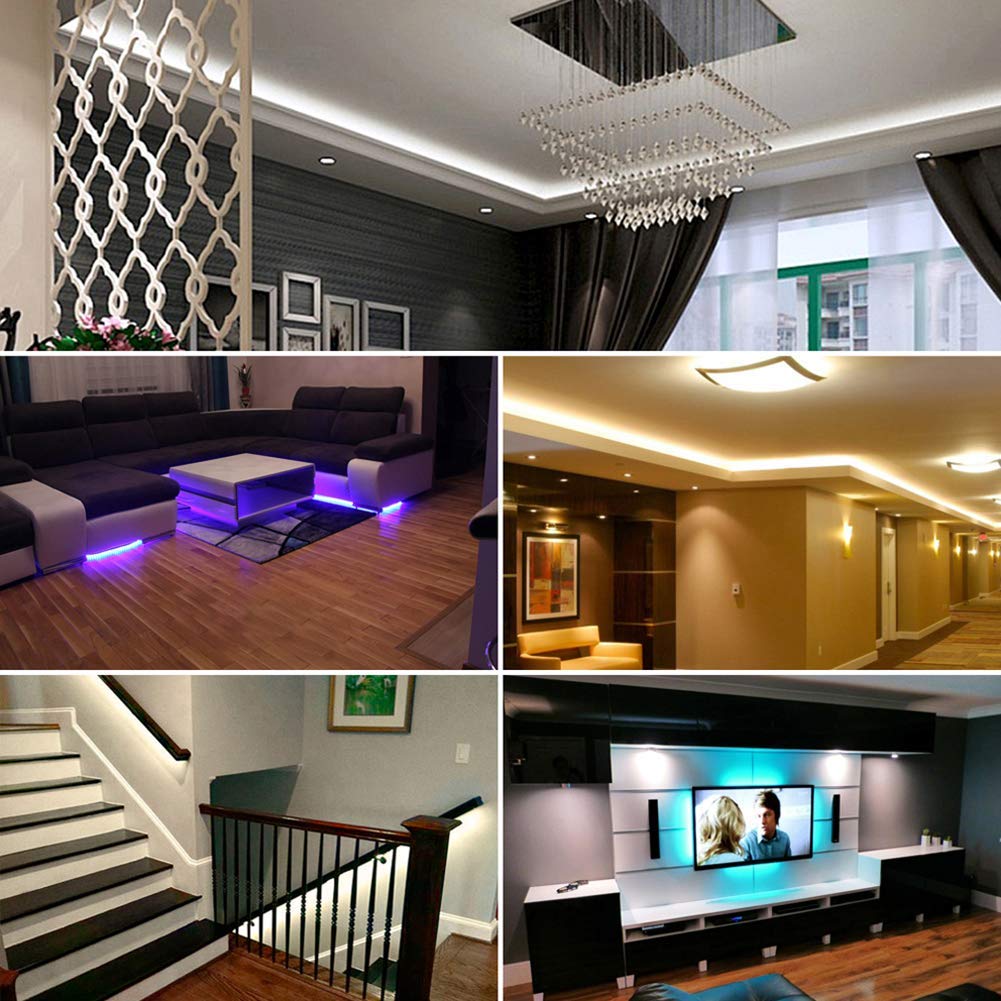 DAYBETTER Waterproof Led Strip Lights Kit 16.4ft RGB Color Changing Led Lights with Remote Controller for Bedroom Party Home Kicthen Room Decoration for Indoor Outdoor Use 16.4 ft 2 DAYBETTER Waterproof Led Strip Lights Kit 16.4ft RGB Color Changing Led Lights with Remote Controller for Bedroom Party Home Kicthen Room Decoration for Indoor Outdoor Use 16.4 ft - Image 2