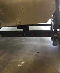 Partsam Red Clearance ID BAR Marker Light 3 Light 9 LED Trailer Sealed Stainless Steel, Sealed 3-Light Truck and Trailer Identification LED Light Bar Red Led Strip w/Black Base 25 710B DppH9L