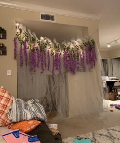 BalsaCircle 54-Inch x 120 feet White Large Net Tulle Fabric by the Bolt - Wedding Party Decorations Sewing DIY Crafts Costumes 29 710BGpExsSL