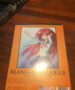 U.S. Art Supply 9" x 12" Premium Manga-Marker Paper Pad, 60 Pound (100gsm), Pad of 24-Sheets (Pack of 2 Pads) 9" x 12" 34 710BbxAR6yL