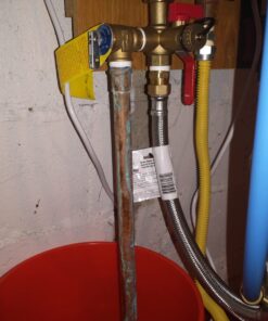 HYDRO MASTER Tankless Water Heater Service Valve Kit with Pressure Relief Valve 3/4-Inch IPS Isolator Clean Brass 34 710BhLi2h4L