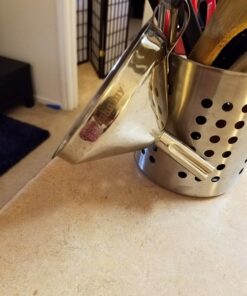 Lakatay 5-Inch Food Grade Stainless Steel Kitchen Funnel with Strainer Filter for Transferring of Liquid Dry Ingredients and Metal Cooking Funnel—Silver 1pcs-5 inch funnel 23 710CdX uML