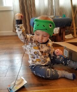 CozyPhones Over The Ear Headband Headphones - Kids Headphones Volume Limited with Thin Speakers & Super Soft Fleece Headband - Green Frog 43 710D2DVdIfL 3