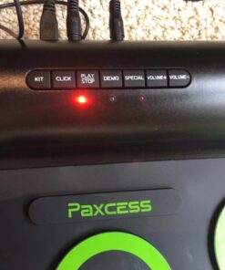 PAXCESS Electronic Drum Set, Roll Up Drum Practice Pad Midi Drum Kit with Headphone Jack Built-in Speaker Drum Pedals Drum Sticks 10 Hours Playtime,Great Holiday Birthday Gift for Kids green 47 710DGn7TCkL