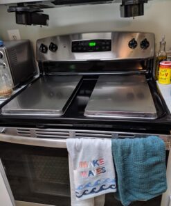 Reston Lloyd Rectangular Burner Cover, Stainless Steel, Set of 2, Stainless Look 29 710DqEsdemL