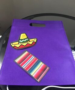 Aneco 50 Pieces 9.5 by 11.5 Inches Non-woven Bags Poly Goodie Treat Bag Rainbow Colors Tote Bag Party Gift Handles Bag Party Favors, 10 Colors 32 710E6jQif4L