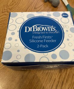 Dr. Brown's Designed to Nourish, Fresh Firsts Silicone Feeder, Mint & Gray, 2 Count 2 Pack, Mint & Gray 31 710E78mydL 1