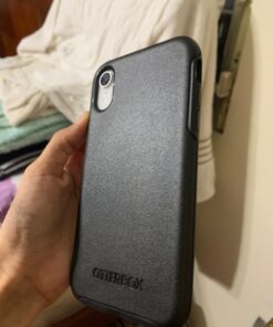 OtterBox iPhone XR Symmetry Series Case - BLACK, Ultra-Sleek, Wireless Charging Compatible, Raised Edges Protect Camera & Screen iPhone Case 38 710ECeytXOL