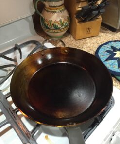 de Buyer MINERAL B Carbon Steel Fry Pan - 12.5” - Ideal for Searing, Sauteing & Reheating - Naturally Nonstick - Made in France 12.5" 40 710FCc85hlL 2