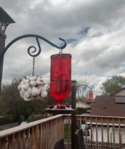 Perky-Pet 8109-2 Antique Glass Bottle Hummingbird Feeder-16-Ounce Capacity, Red beige 1 Count (Pack of 1) Elegant 30 710FFnMmZNL