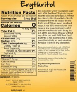 Alternative view of NOW Foods, Erythritol, Great-Tasting Sugar Replacement, Zero Calories, Low Glycemic Impact, Kosher, 2.5-Pound (Packaging May Vary) 40 Ounce (Pack of 1)
