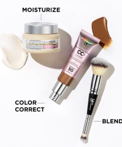 IT Cosmetics Your Skin But Better CC+ Cream Illumination - Color Correcting Cream, Full-Coverage Foundation, Hydrating Serum & SPF 50+ Sunscreen Radiant Finish 1.08 fl oz 03 Light (taupe shade with warm undertones) 17 710HR4IjHFL