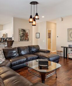 UNITARY Farmhouse Pendant Lights Kitchen Island, Kitchen Light Fixtures, Rustic Dining Room Light Fixture with 3 E26 Bulb Sockets, Black Metal and Glass Jar Chandelier, Ceiling Pendant Light Fixtures 26 710Hn88Oa6L