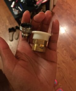 DANCO Dishwasher Snap Coupling Adapter, 15/16 in.-27M or 55/64 in.-27F x 3/4 in. GHTM, Brass (10521), Brass/Antique Brass 36 710J1ypZLL