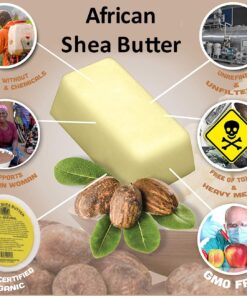 REAL African Shea Butter Pure Raw Unrefined From Ghana"IVORY" 8oz. CONTAINER 8 Ounce (Pack of 1) 25 710JF9Mg4HL