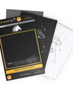 MyArtscape Graphite Transfer Paper - 9" x 13" - 25 Sheets - Waxed Carbon Paper for Tracing (Black) 29 710JRYEoFfL