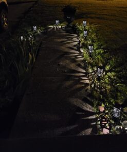 MAGGIFT 8 Pcs Solar Powered LED Garden Lights, Solar Path Lights Outdoor, Automatic Led Halloween Christmas Decorative Landscape Lighting for Patio, Yard and Garden 8 pack 49 710JyOniD L