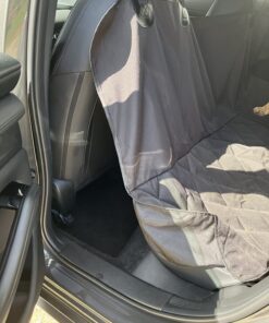 BarksBar Pet Car Seat Cover with Seat Anchors for Cars, Trucks and SUV's, Water Proof and Non-Slip Backing Regular, Black Standard 41 710KataeML