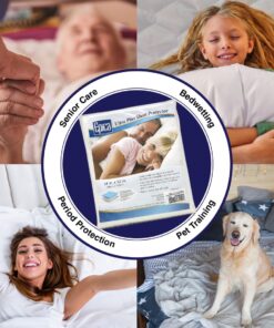 Epica Premium Ultra Plus Waterproof Sheet Protector Bed Pad, Under-pad, Quilted, Waterproof, and Washable, 34" x 52" for Children or Adults with Incontinence (1-Pack) 34x52 Inch (Pack of 1) 20 710KhOW8O1L
