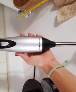 Hamilton Beach 4-in-1 Electric Immersion Hand Blender with Handheld Blending Stick, Whisk + 3-Cup Food & Vegetable Chopper Bowl, 2-Speeds, 225 Watts, Silver and Stainless Steel (59765) 35 710Lv9qzQnL