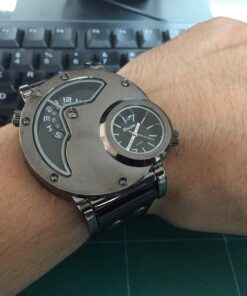 New Russian Aviator Pilot Army Military Sports Quartz Mens Wrist Watch Dual Time 37 710MY8PeXRL