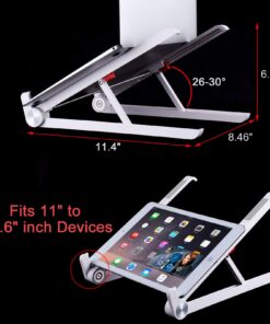 JUBOR Laptop Stand Adjustable Laptop Stand Portable Foldable Ergonomic Desktop Stand Holder Mount for MacBook Notebook Computer PC iPad Tablet 30 710MaL6FVL