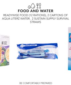 Sustain Supply Emergency Survival Kit & Backpack, 2 Person, 72 Hours, Disaster Preparedness Go-Bag for Earthquake, Fire, Flood, Hurricane & Shelter-in-Place Including Food, Water, Blankets, First Aid Comfort2 16 710MrBzc4L