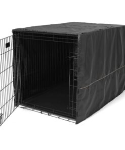 MidWest Homes for Pets Dog Crate Cover, Privacy Dog Crate Cover Fits MidWest Dog Crates, Machine Wash & Dry, Black, 48-Inch 23 710MwISDnkL