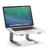Griffin Elevator Laptop Stand - Ergonomic Computer Riser & Laptop Mount Made of Sturdy Brushed Aluminum - Supports Posture & Elevates Workspace with a Minimal Design, Space Grey Clear (2.5 Oz) Matte Space Grey/Clear Single