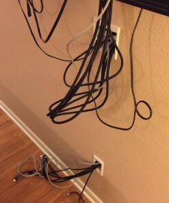 PowerBridge Two-CK Dual Outlet TV Cord Hider for Wall Mounted TV’s - Recessed in-Wall Cable Hider System for Power & Low Voltage - Matches Existing Outlets - Hide Wires with This Easy DIY Install Kit Dual Power 65 710NYfQl6ML