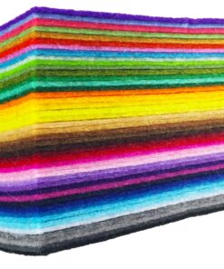 flic-flac 44PCS 8 x 12 inches (20 x 30cm) Assorted Color Felt Fabric Sheets Patchwork Sewing DIY Craft 1mm Thick … (20cm * 30cm, 44pcs) 20cm * 30cm 19 710NZJz0YiL