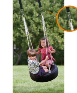 Tree Swing Hanging Straps Kit, Heavy Duty Holds 2200LBS 5FT Extra Long, with Safer Lock Snap Carabiners & Carry Pouch Bag 5 ft 28 710Nc W6qUL