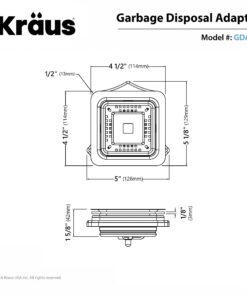 KRAUS Pax™ Garbage Disposal Adapter, GDA-1 Stainless Steel 15 710Ou0IHWL