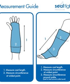 Brownmed - Seal-Tight Freedom Cast & Bandage Protector - Shower Cast Cover for Legs - Waterproof Shower Protector - Leg Cast Bag for Shower & Swimming - Adult Leg 42 710P1UfATvL