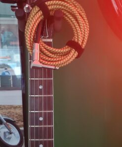 GLS Audio Instrument Cable - Amp Cord for Bass & Electric Guitar - Straight to Right Angle 1/4 Inch Instrument Cable - Brown/Yellow Braided Tweed, 10ft 10 Ft. Right-Angle Gold 40 710Pg3FjfQL